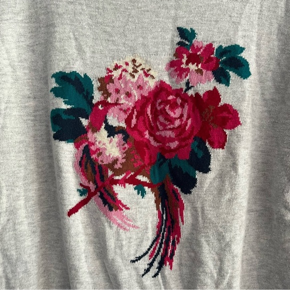Joules Knitwear Grey Floral Miranda Sweatshirt Size 14 Preppy - Picture 3 of 7